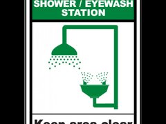 Shower Eyewash Station Sign